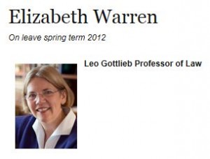 Elizabeth Warren Harvard Bio Photo